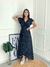 Vestido Midi Transpasado Amarração Envelope Elegante - loja online