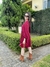Vestido Soltinho Manga Longa Babados Acinturado Chic na internet