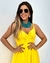 Vestido Feminino Longo Alças Finas Reguláveis Decote V Luxo