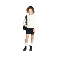 Conjunto Feminino Infantil Alakazoo Mangas Plush Short Saia 61633 - comprar online