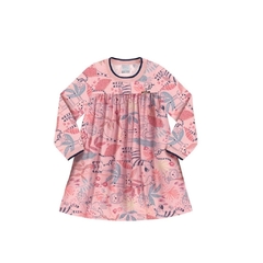 Vestido Folhas Em Meia Malha Penteada 62629
