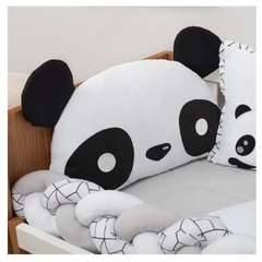 Kit de Berço 10 Peças Panda Baby Magia Branco com Preto Brubrelel Baby
