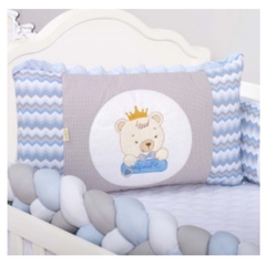 Kit de Berço 9pçs Trança Príncipe Azul Bebê Encanto