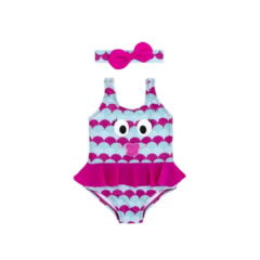 Maio Infantil Proteção Uv 50+ C/ Faixa De Cabelo Everly Novo 6792