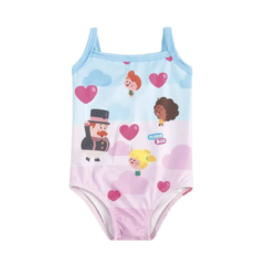 MAIÔ INFANTIL KAMYLUS MENINA COM ESTAMPA MUNDO BITA 89818