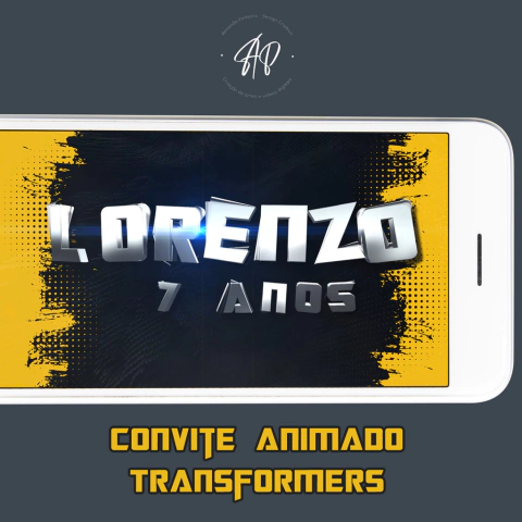 Convite Animado Transformers