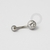 TN99 Navel piercing tradicional pedra zirconia titânio - Cristal/umbigo
