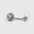 BZ03 Navel piercing pedra zirconia cúbica aço 316L - Rosa claro/umbigo