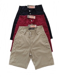 Bermuda Sarja com elastano cintura alta super confortavel com lycra
