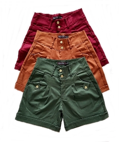 Kit 4 Bermudas Feminina Com Elastano Cintura Alta - loja online