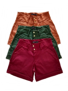 Bermuda Feminina Cintura Alta Com Lycra Super Confortavel - comprar online