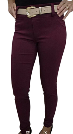 Calça Feminina Skinny Com Elastano Cintura Alta Confortavel - comprar online