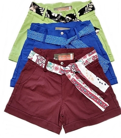 Shorts Meia Coxa Plus Size + Brinde Cintinho Colorido na internet