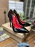 Stiletto con surco charol negro alto 12 cm - Caramelo