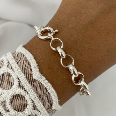 Pulsera Plata rolo (cod 10313)