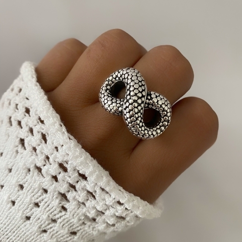 anillo plata inflada infinito (cod 13463)