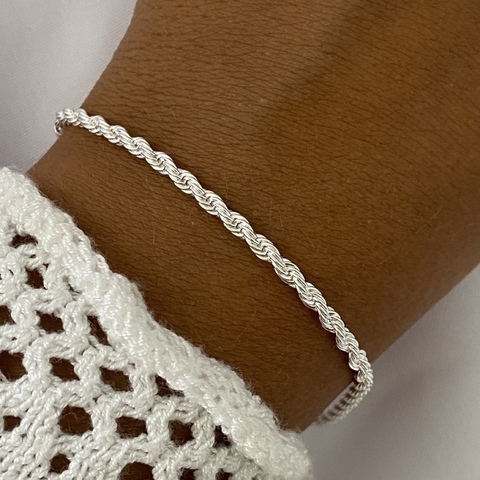 pulsera acero blanco 18cm (cod 14088)
