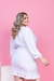 Vestido Plus Size Noiva e Colors com cinto Midi Fru