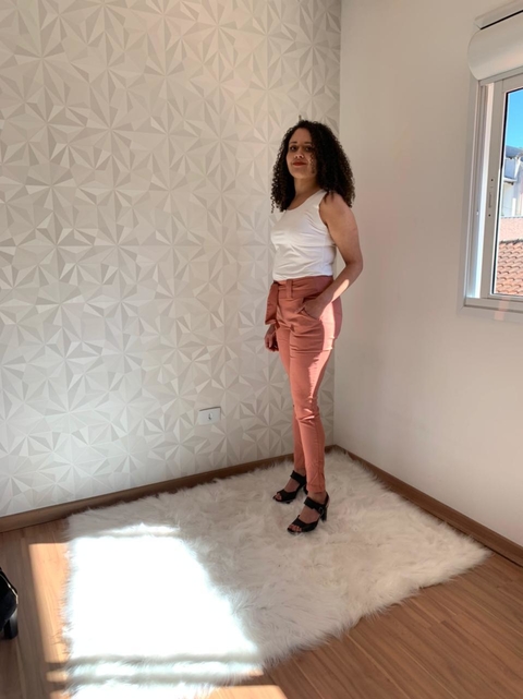 Calça Slim de Bengaline Amarrar