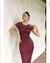Vestido Midi Marsala com Laço na internet
