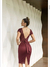 Vestido Midi Marsala com Laço - comprar online