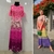 Vestido Longo Tricot Colorido Rosa Pink