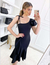 Vestido Midi barra babada e detalhe em ombro Formatura perfeito - comprar online