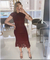 Vestido Midi Branco Off Renda Gola Alta Noiva (temos preto e marsala) - loja online