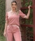 Conjunto feminino Calça e Blusinha Manga Princesa Curta