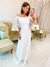 Vestido longo noiva ombro a ombro manga 3/4 branco - comprar online