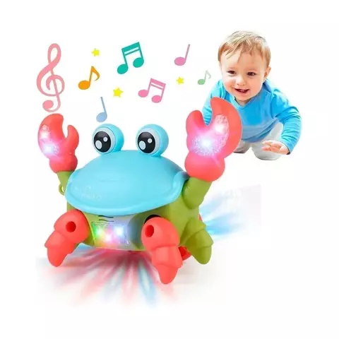Caranguejo Brinquedo Fujão Som Luz E Movimento Brinquedo