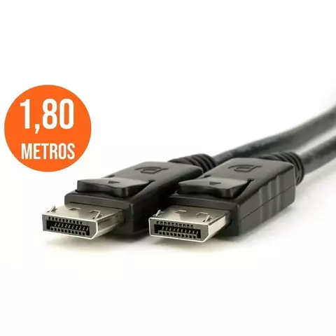 Cabo DisplayPort Gamer 1,8m Alta Definição