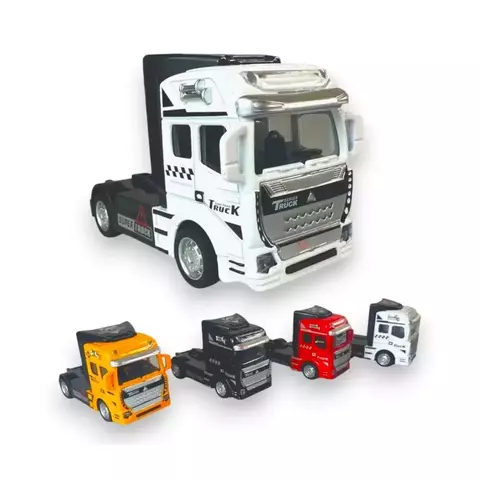 Miniatura Caminhão Carreta de Ferro Fricção Brinquedo Infantil