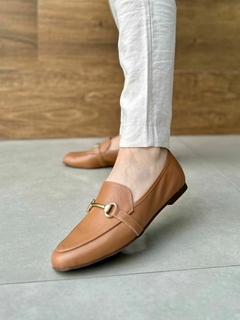 Mocassim Couro Camel - comprar online