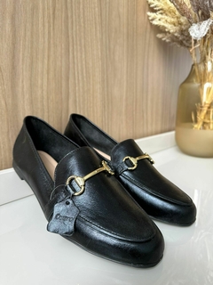 Mocassim Couro Preto