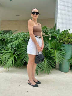 Slingback Sofia Preto Couro - loja online