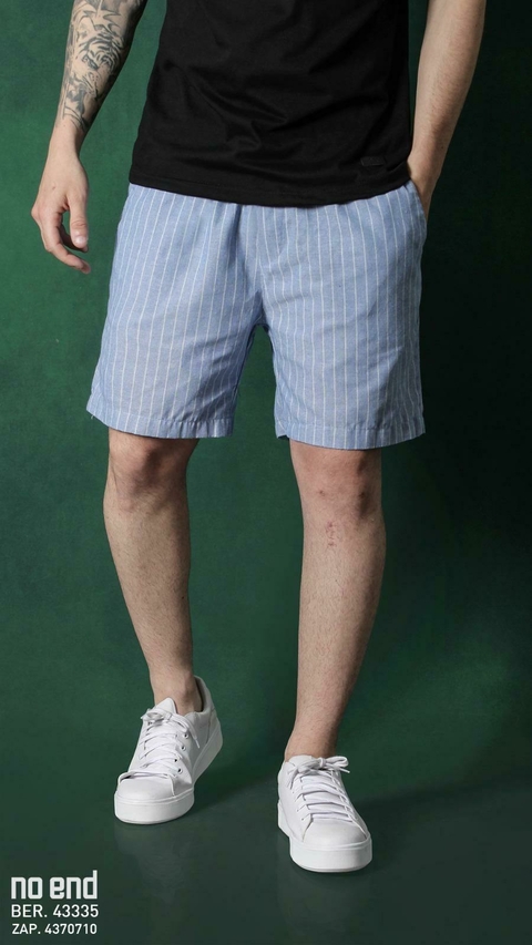 Bermuda lino rayada 43335 - comprar online