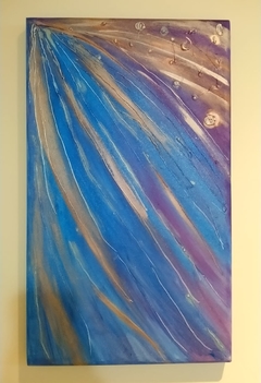 Cuadro rectangular azul eléctrico