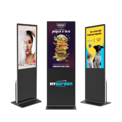 Totem Digital 43 Polegadas Touch Screen c/ Computador Integrado Android - Ultra Slim Preto - comprar online