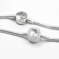 Pulsera Cierre Brillos con Dije Estilo Pandora Piedra más Circones