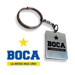 Llavero Boca La Mitad + 1 De Acero Quirúrgico Con Grabado Personalizado - comprar online