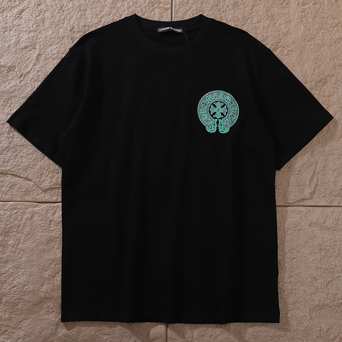 Camiseta Chrome Hearts bordado azul