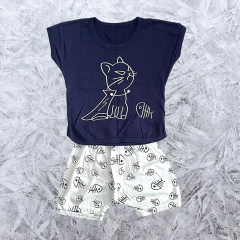 Conjunto Azul de Bebé Súper Cat