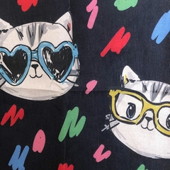 Delantal Negro Gatos Gafas en internet