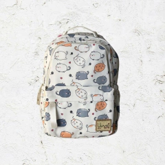 Mochila Blanca Gatitos Gordos