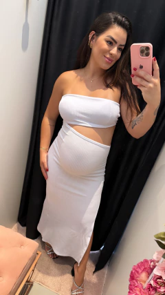 Vestido mídi fenda na internet