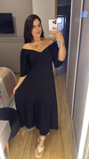 Vestido longo manga