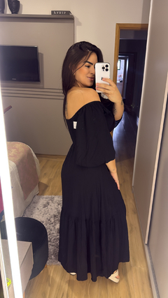 Vestido longo manga na internet