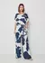 CALÇA PANTALONA ESTAMPA BLUE LEAVES ESTAMPADO - MOB - comprar online