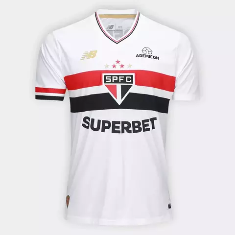 Camisa Sao Paulo I 25/26 s/n Torcedor New Balance Masculina - Branca - comprar online